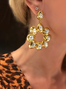 Natural Pearl statement earrings