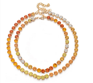 Citrus Double crystal necklace set