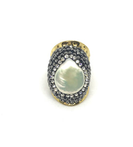 Pearl ring you Gold