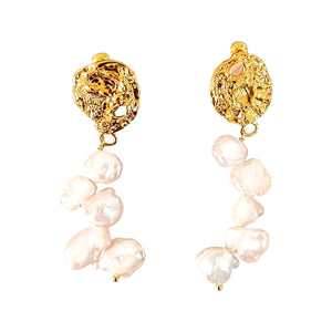 Multi drop pearl earrings