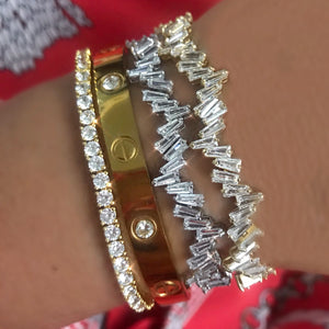 Baguette gold bracelet