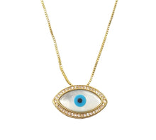 Helen evil eye gold pendant