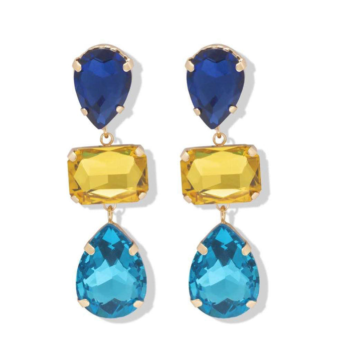 Aqua blue drop earrings