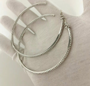 Jen XL silver hoop earrings