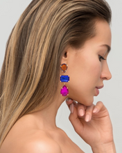 Hot pink drop earrings