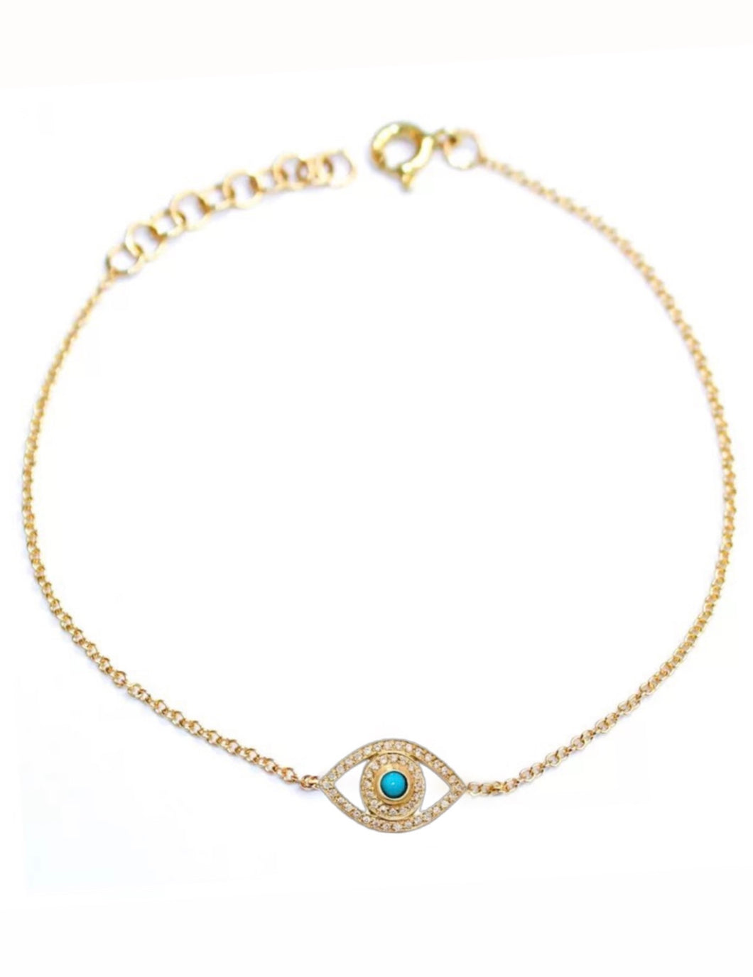 Athena gold evil eye bracelet