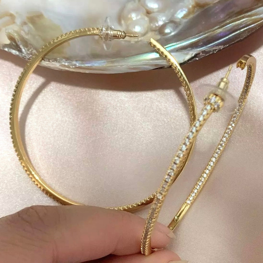 Jen XL gold hoop earrings