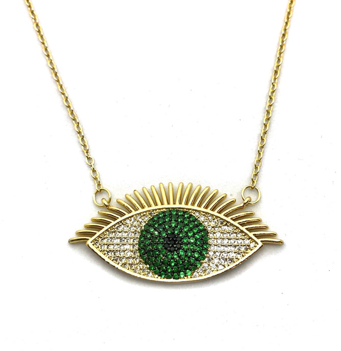 Large Pretty Green eye pendant
