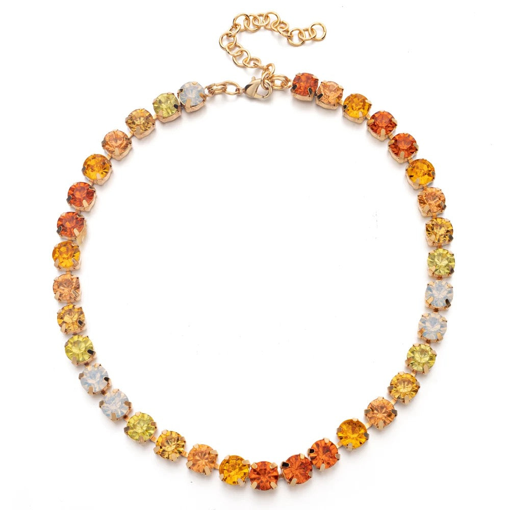 Citrus crystal necklace (short)