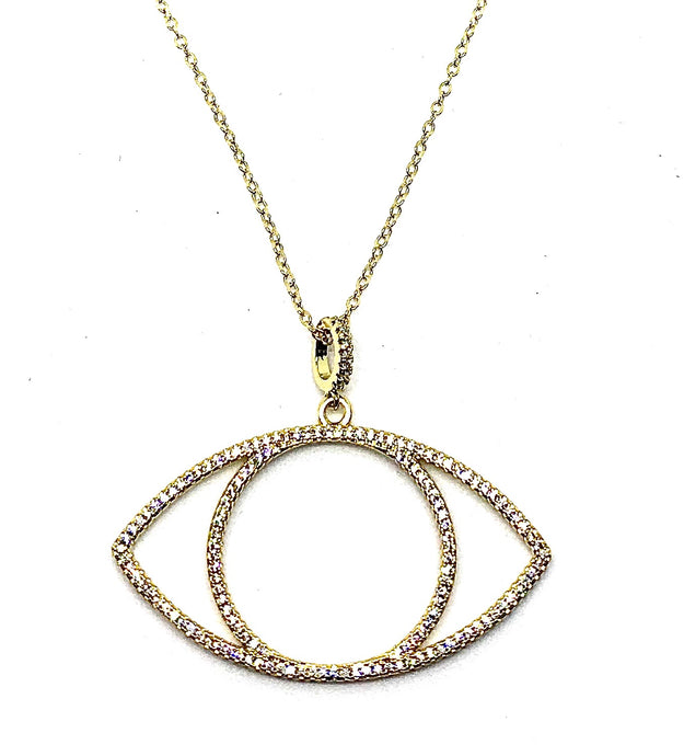 BIG eye gold pendant