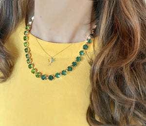 Oriental Green crystal necklace
